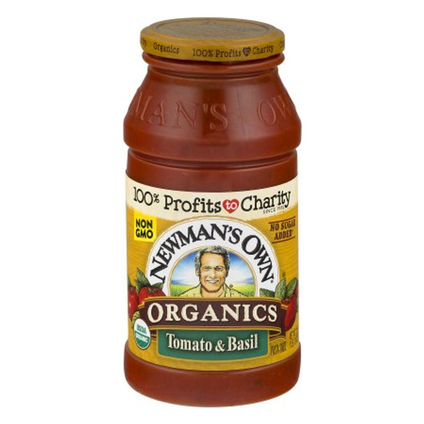 Newman's Own, Organics Pasta Sauce, Tomato & Basil - Case of 8 - 23.5 FZ