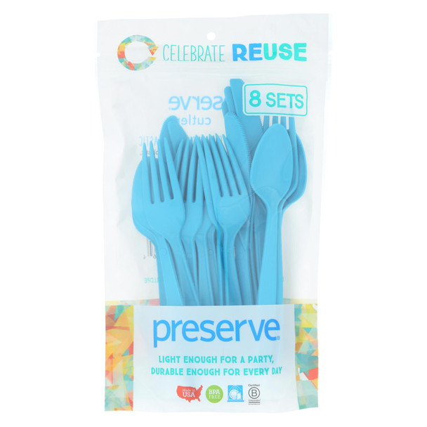 Preserve - Cutlery Hvy Duty Aqua - Case of 12 - 24 CT