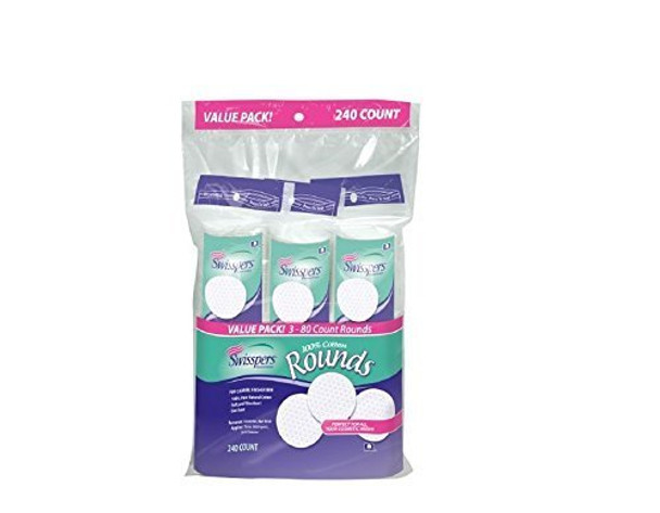 Swisspers - Cotton Rounds 3 Pack - 1 Each - 240 CT