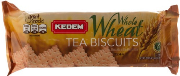 Kedem - Tea Biscuits Whole Wheat - Case of 12 - 5.2 OZ