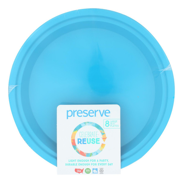 Preserve - Plates Large On The Go Aqua - Case of 12 - 8 CT