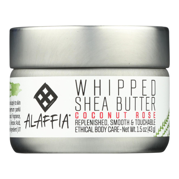 Alaffia Coconut Rose Whipped Shea Butter  - 1 Each - 1.5 OZ