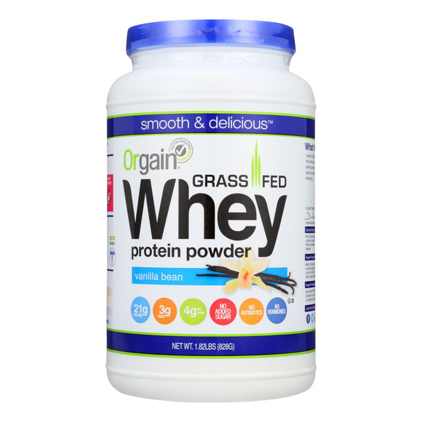 Orgain Grass Fed Whey Protein Powder - Vanilla Bean - 1 Each - 1.82 LB