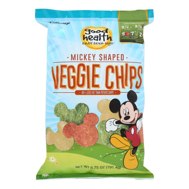 Good Health Mickey Shaped Veggie Chips  - Case of 10 - 6.25 OZ
