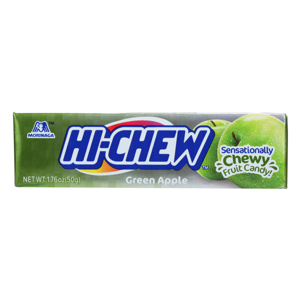 Hi-Chew Green Apple Candy  - Case of 15 - 1.76 OZ
