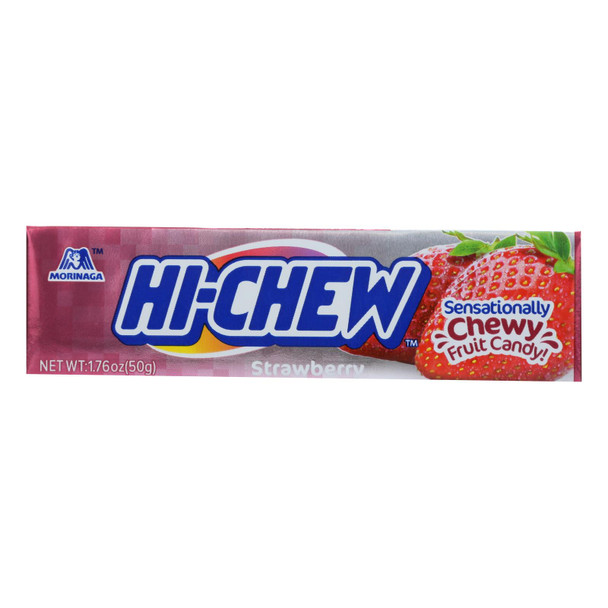 Hi-Chew Strawberry Candy  - Case of 15 - 1.76 OZ