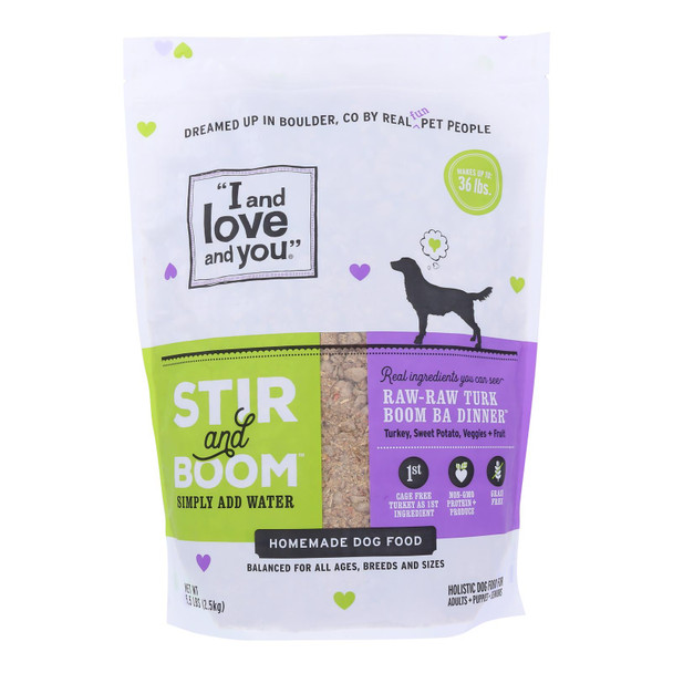 I And Love And You Raw Raw Turk Boom Ba Dinner Recipe Dry Dog Food Dog Food  - Case of 3 - 5.5 LB