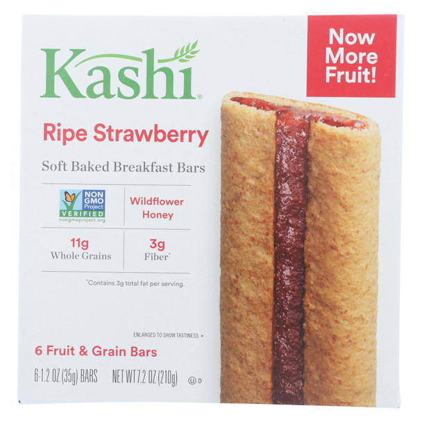 Kashi Ripe Strawberry Cereal Bars  - Case of 8 - 7.2 OZ