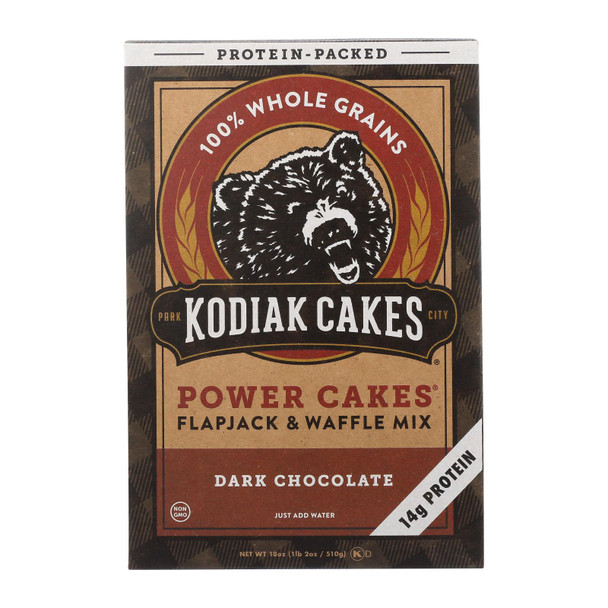 Kodiak Cakes Power Cakes Dark Chocolate Flapjack And Waffle Mix  - Case of 6 - 18 OZ