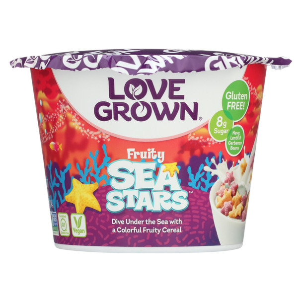 Love Grown Sea Stars KidS Cereal, Fruity  - Case of 12 - 1.1 OZ