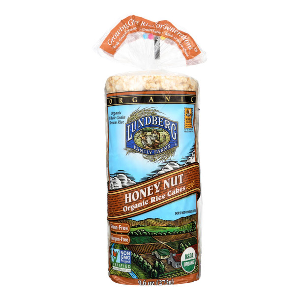 Lundberg Family Farms - Rice Cake Honey Nut - 1 Each-9.6 OZ