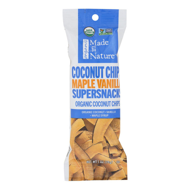 Made In Nature Organic Coconut Chip Maple Vanilla Supersnacks   - Case of 10 - 1 OZ