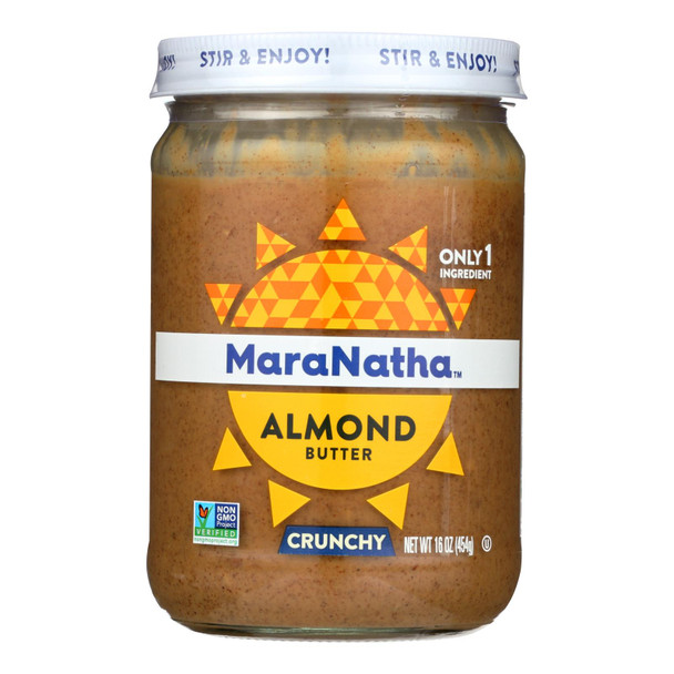 Maranatha Crunchy Roasted Almond Butter  - Case of 6 - 16 OZ
