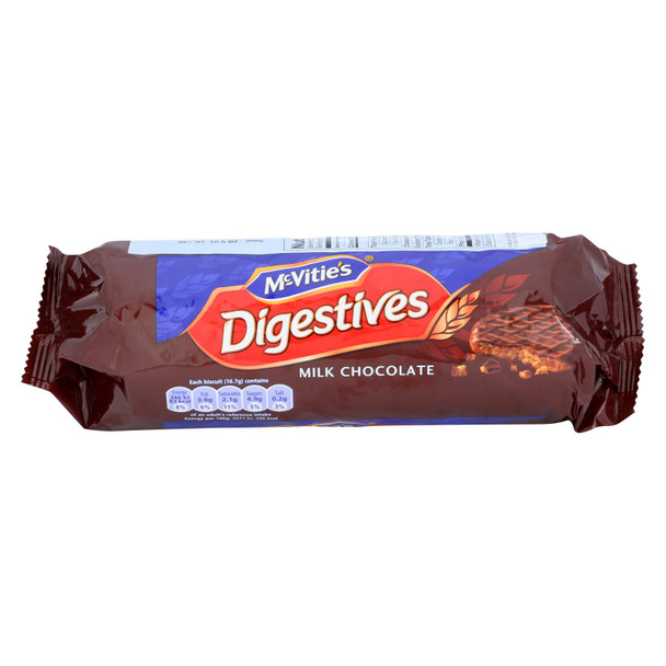 Mcvitie's Digestive Wheat Biscuits Covered In Milk Chocolate  - Case of 15 - 10.5 OZ