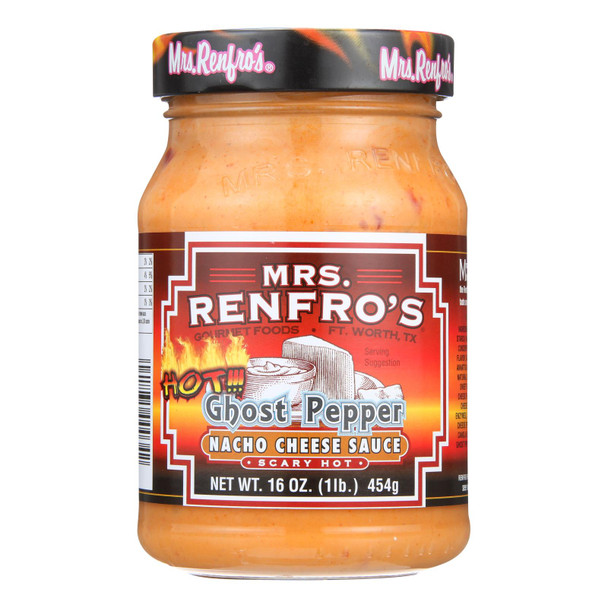 Mrs. Renfro Ghost Pepper Nacho Cheese Sauce  - Case of 6 - 16 OZ