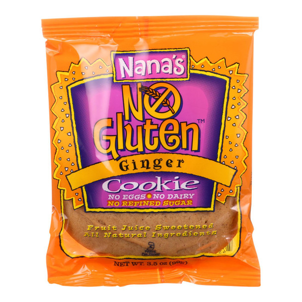 Nana's No Gluten Ginger Cookie  - Case of 12 - 3.2 OZ