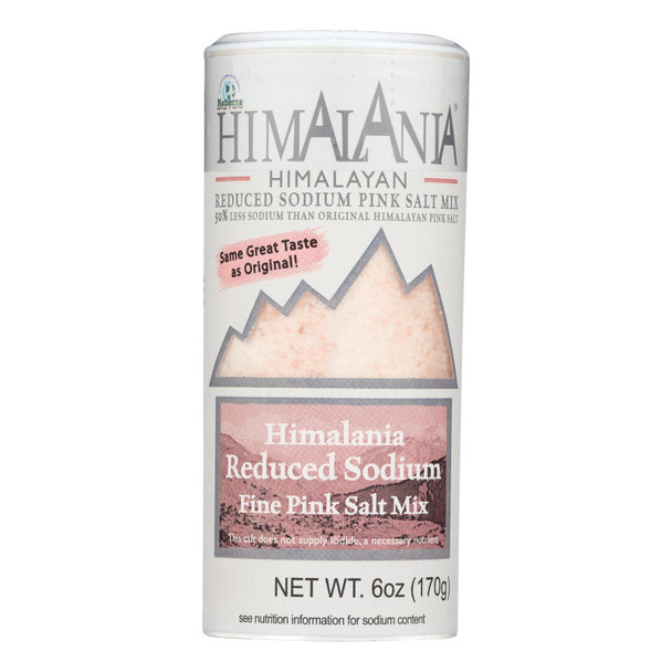 Natierra Himalania Fine Pink Salt Mix Reduced Sodium  - Case of 6 - 6 OZ