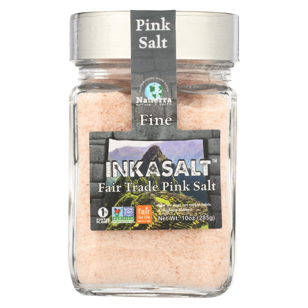 Natierra Inkasalt Fine Pink Salt  - Case of 6 - 10 OZ