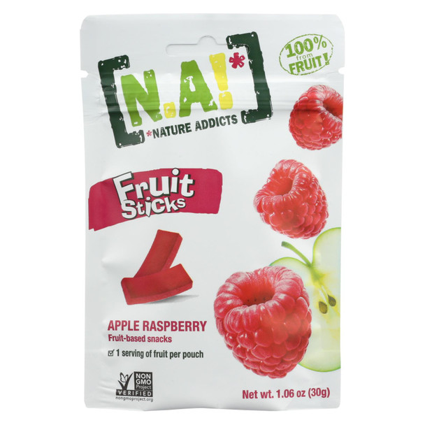 Nature Addicts Apple Raspberry Fruit Sticks  - Case of 10 - 1.06 OZ