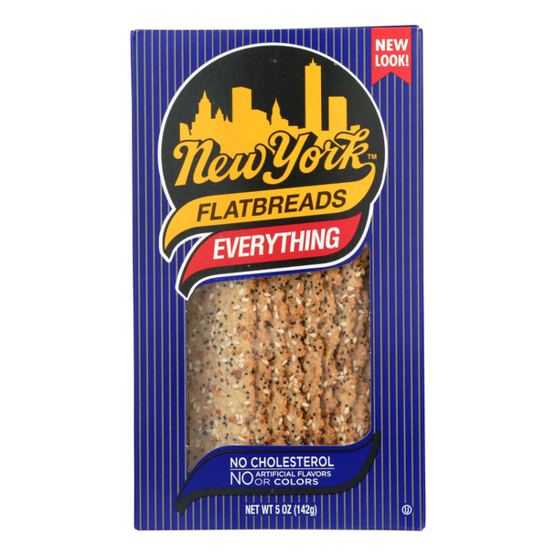 New York Flatbreads Everything Flatbread  - Case of 12 - 5 OZ