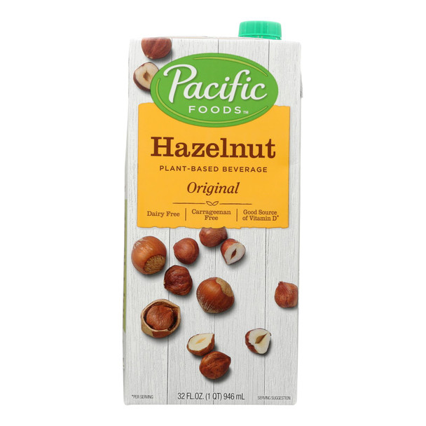 Pacific Foods Hazelnut Beverage, Original  - Case of 6 - 32 FZ