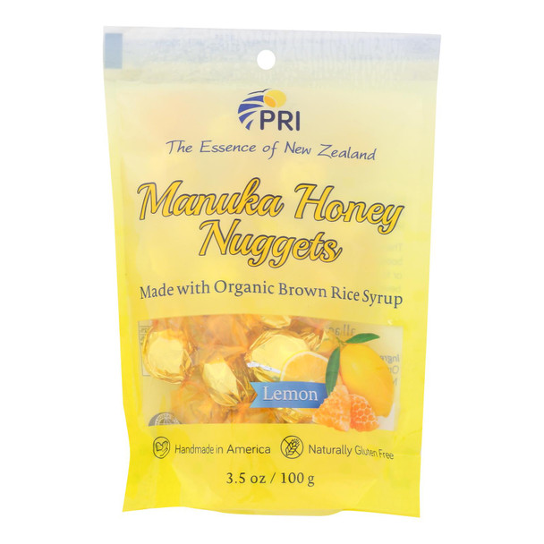 Pacific Resources International Manuka Honey Nuggets, Lemon  - Case of 6 - 3.5 OZ