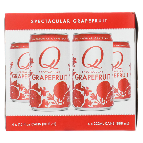 Q Drinks - Sparkling Grapefruit - Case of 6/4 Packs - 7.5oz Cans