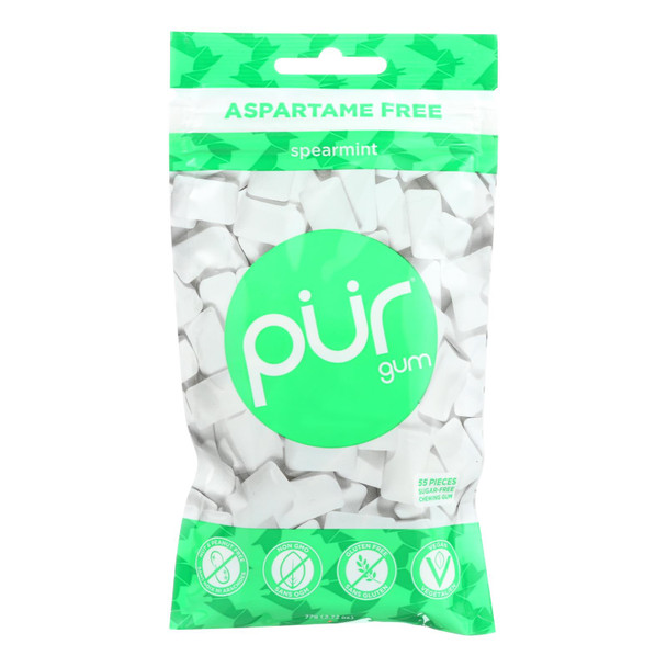 Pur Spearmint Gum  - Case of 12 - 2.72 OZ