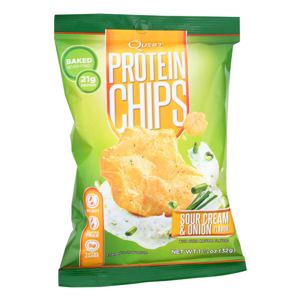 Quest Sour Cream & Onion Protein Chips  - Case of 8 - 1.1 OZ Quest Sour Cream & Onion Protein Chips  - Case of 8 - 1.1 OZ