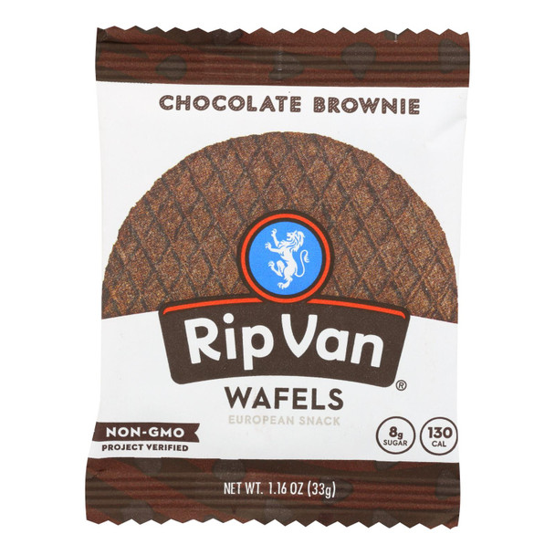 Rip Van Wafels Dark Chocolate Sea Salt Waffles  - Case of 12 - 1.2 OZ