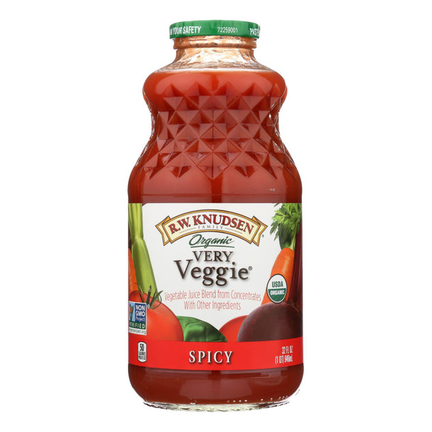 Rw Knudsen Organic Spicy Very Veggie Juice  - Case of 6 - 32 FZ