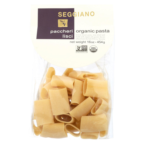 Seggiano Organic Paccheri Lisci Pasta  - Case of 8 - 16 OZ