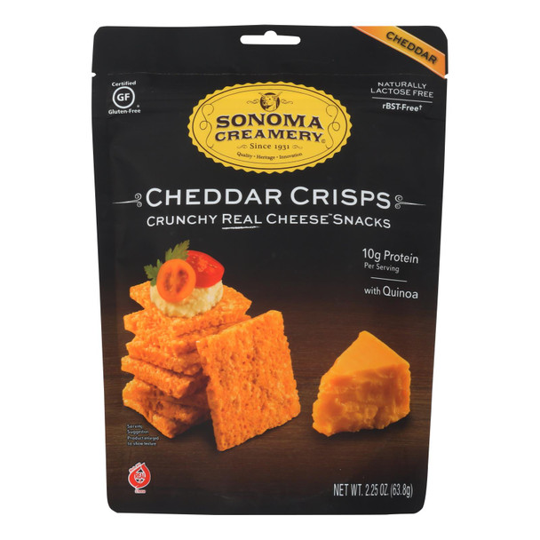 Sonoma Creamery Cheddar Crisps  - Case of 12 - 2.25 OZ