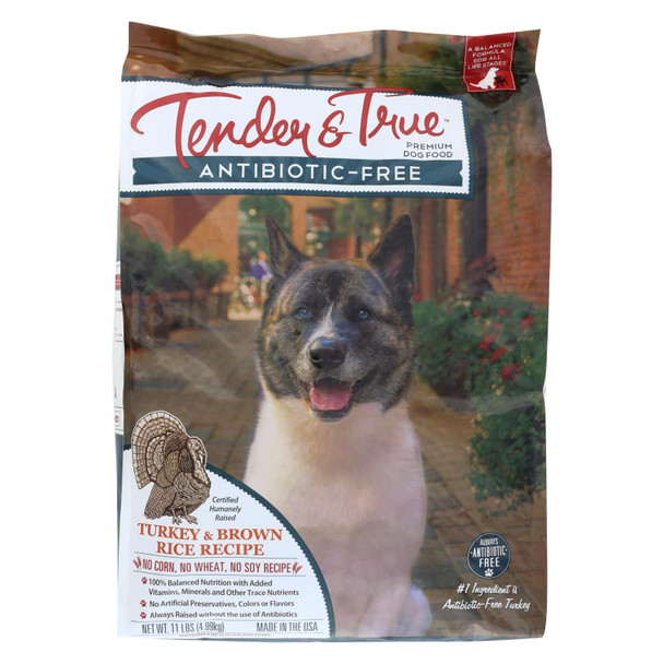 Tender & True Dog Food, Turkey And Brown Rice - Case of 1 - 11 LB