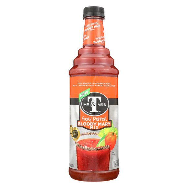 Mr. And Mrs. T's Bloody Mary Fiery Pepper - Case of 6 - 33.8 FZ