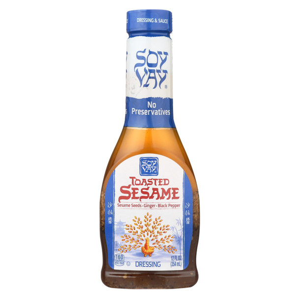 This Toasty, Gingery And Peppery Flavor Fusion Of Soy Vay Toasted Sesame Dressing And Sauce  - Case of 6 - 12 FZ