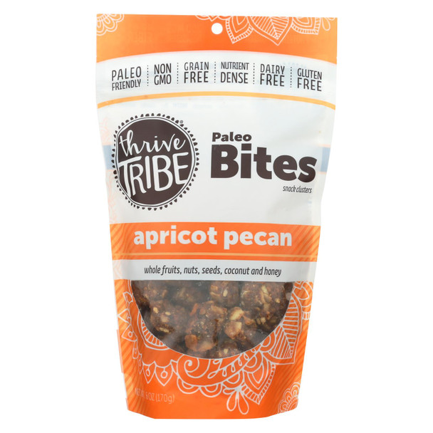 Thrive Apricot Pecan Tribe Bites  - Case of 6 - 6 OZ