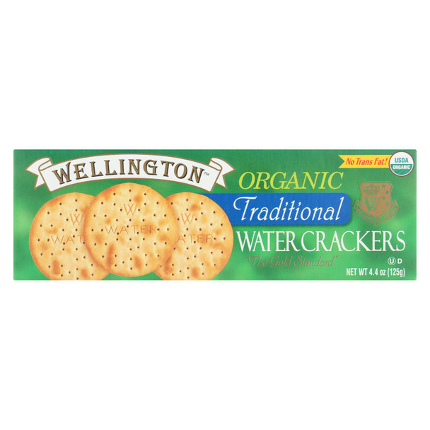 Wellington Organic Traditional Water Crackers - Case of 12 - 4.4 OZ