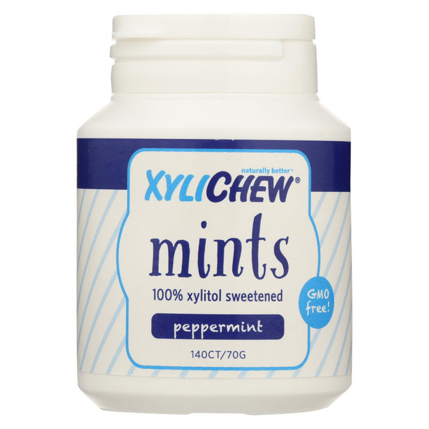 Xylichew Peppermint Mints  - Case of 4 - 140 CT
