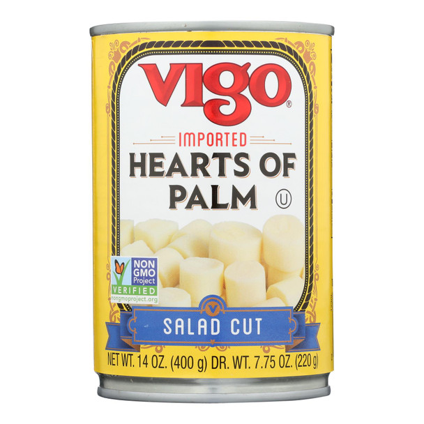 Vigo Salad Cut Hearts Of Palm - Case of 12 - 14 OZ
