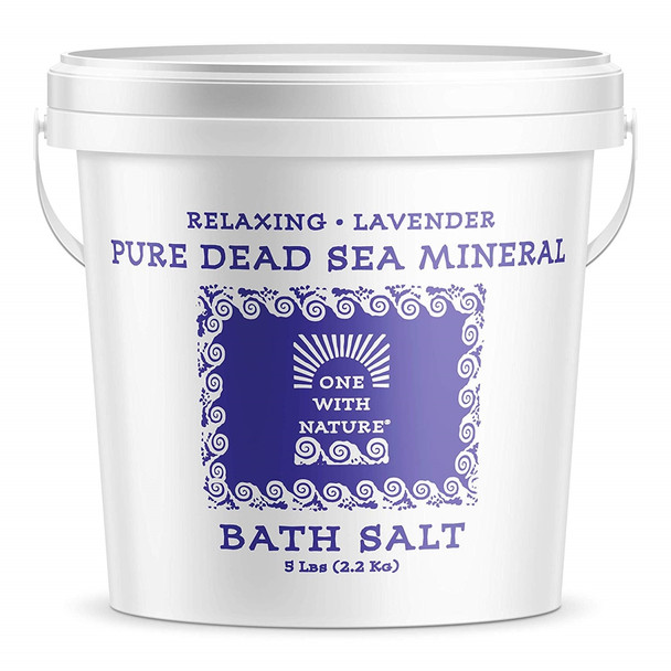 One With Nature - Dead Sea Bath Salt Lavender - 5 LB