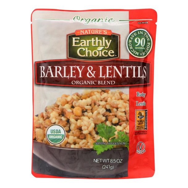 Nature's Earthly Choice Barley & Lentils Organic Blend - Case of 6 - 8.5 OZ
