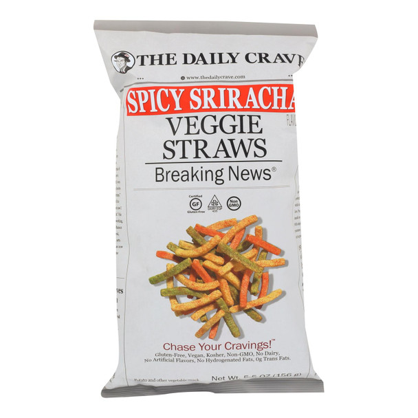 The Daily Crave - Veggie Strw Spicy Sriracha - Case of 8 - 5.5 OZ