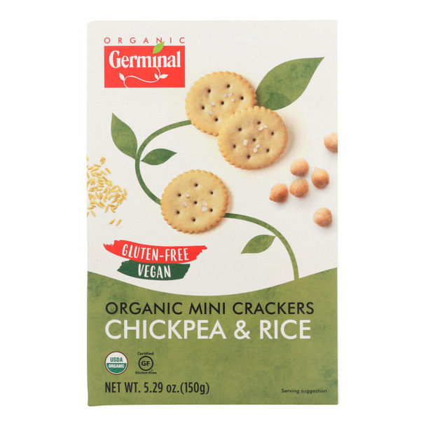 Germinal Organic - Cracker Chkpea Rice Mn Gluten Free - Case of 6 - 5.29 OZ