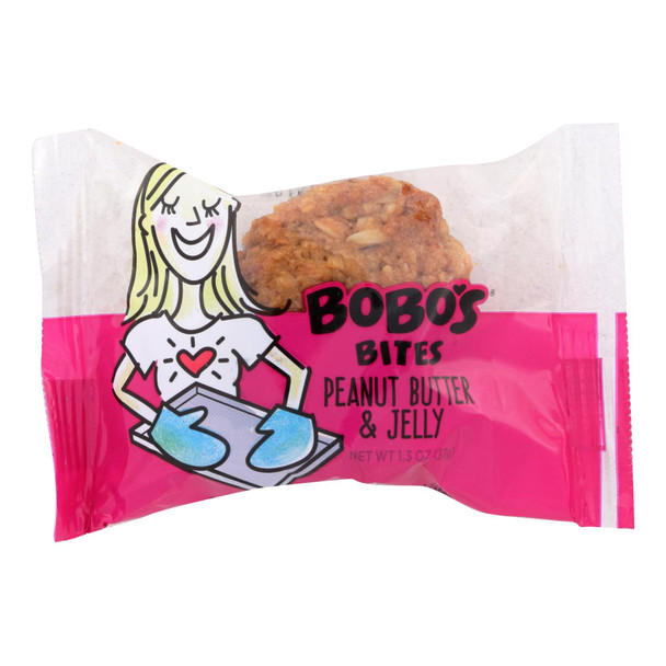 Bobo's Oat Bars - Oat Bites Pbtr& Jelly - Case of 75 - 1.3 OZ