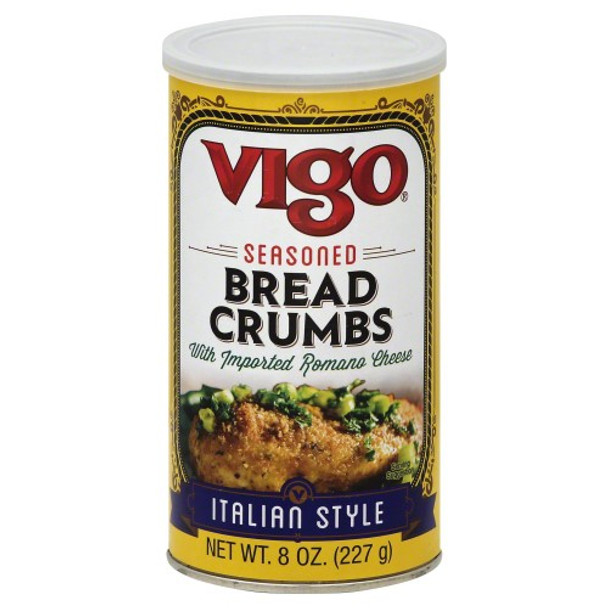 Vigo Italian Style Seasoned Breadcrumbs - Case of 12 - 8 OZ