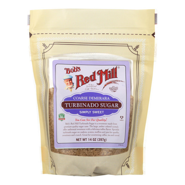 Bob's Red Mill Coarse Demerara Turbinado Sugar - Case of 6 - 14 OZ