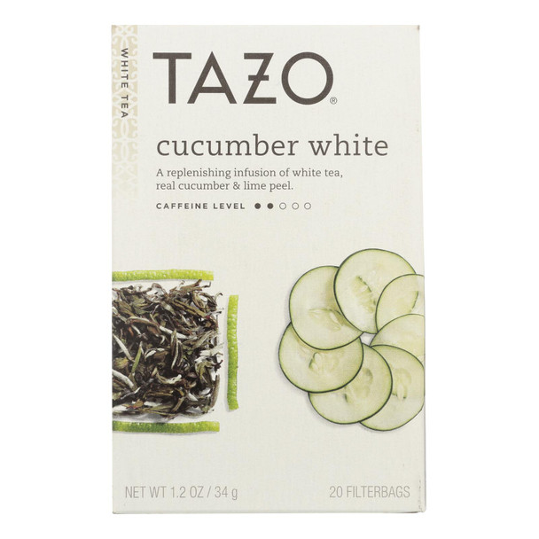 Tazo Cucumber White Tea  - Case of 6 - 20 BAG