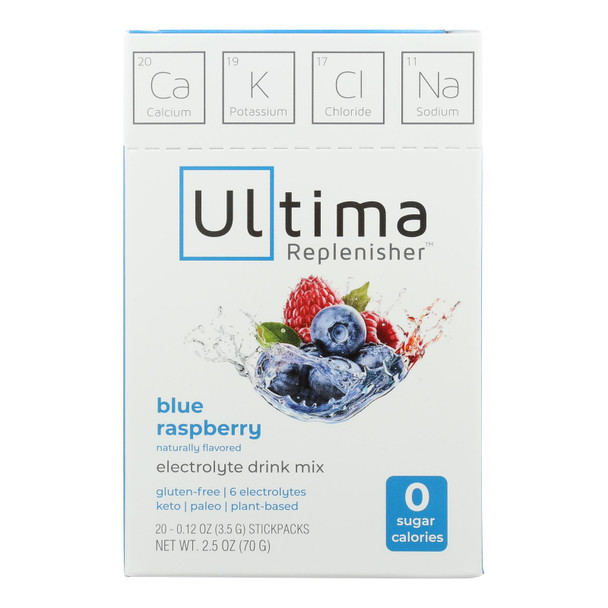 Ultima Replenisher - Elctrlyt Pwdr Blu Raspberry Ss - 1 Each 1-20 CT