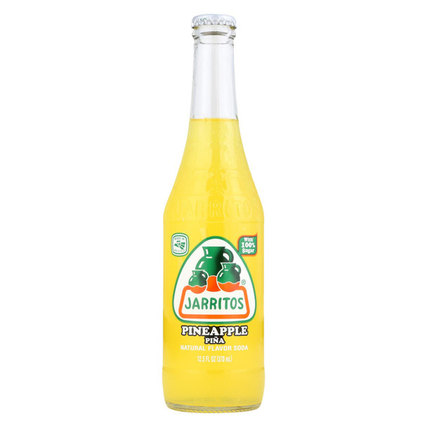 Jarrito's Soda - Pineapple - Bottle - Case of 24 - 12.5 fl oz